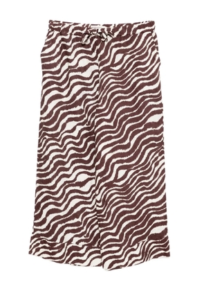 Desmond & Dempsey tide-print linen pajama trousers - Brown