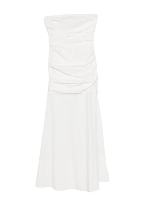 St. Agni ruched midi dress - White