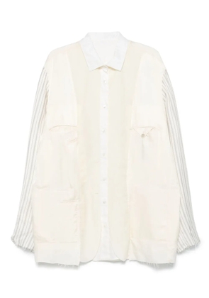 Maison Margiela panelled shirt jacket - Neutrals