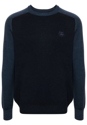ETRO logo-embroidered sweater - Blue
