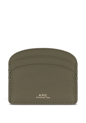 A.P.C. Demi Lune logo-detail card holder - Green
