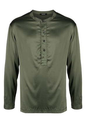 TOM FORD Henley pyjama top - Green