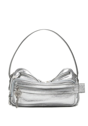Acne Studios Camero Party metallic-finish shoulder bag - Silver