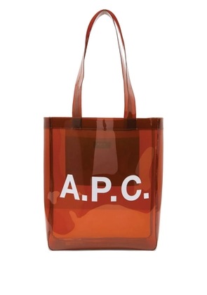 A.P.C. logo tote bag - Brown