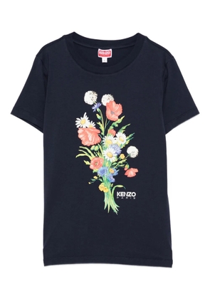 Kenzo floral-print T-shirt - Blue