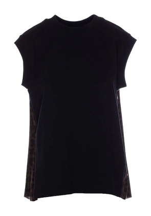 sacai leopard-print T-shirt - Brown