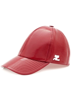 Courrèges logo-patch baseball cap - Red