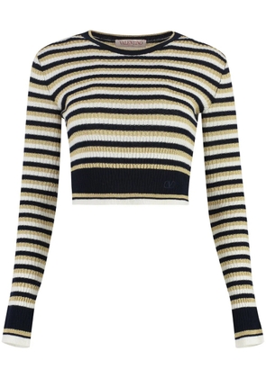 Valentino Garavani striped lurex jumper - Neutrals