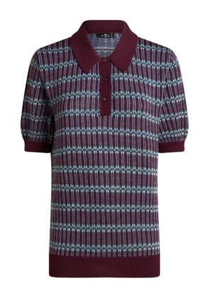 ETRO jacquard polo shirt - Red
