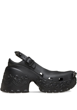 Crocs x Simone Rocha embellished block-heel pumps - Black