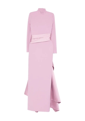 Solace London high-neck sash dress - Pink