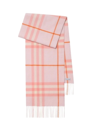 Burberry checked cashmere scarf - Pink