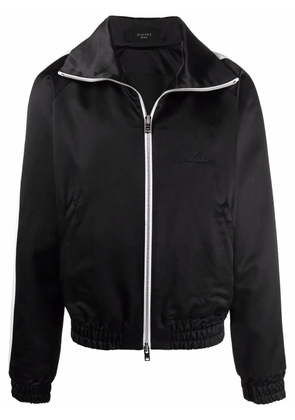 AMIRI zip-up satin track jacket - Black