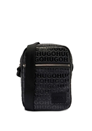 BOSS logo-embossed shoulder bag - Black