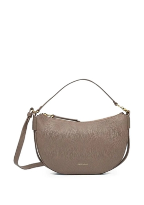 Coccinelle C-Easy curved zip-top tote bag - Brown