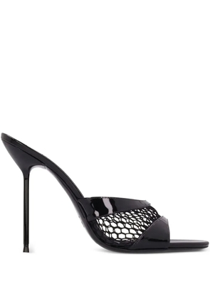 Paris Texas Lidia mesh mules - Black