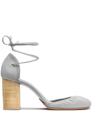 LEMAIRE 85mm micro leather pumps - Grey