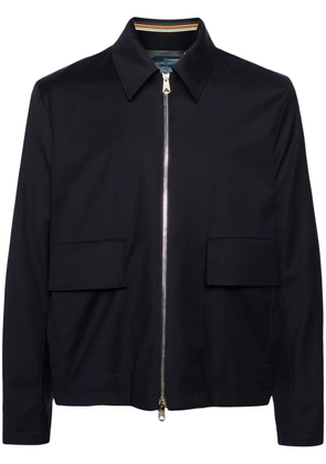 Paul Smith zipped wool shirt jacket - Blue