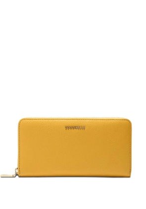 Coccinelle metallic-zip wallet - Yellow