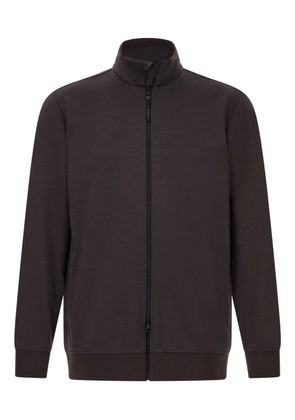 Boggi Milano high-neck zipped sweatshirt - Brown