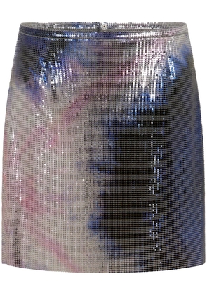 Rabanne mesh mini skirt - Blue