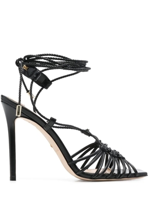 Elisabetta Franchi chain-detail open-toe sandals - Black