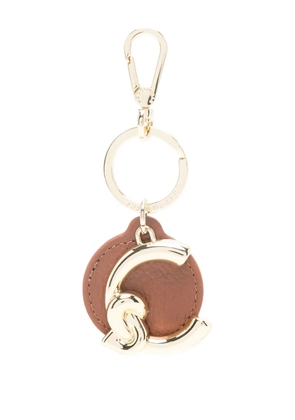 Coccinelle leather keyring - Brown