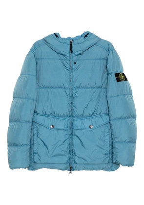 Stone Island crinkled padded jacket - Blue