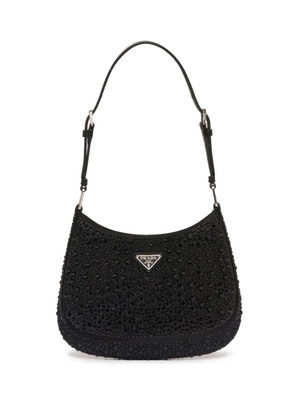 Prada Cleo crystal-embellished shoulder bag - Black