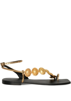 Johanna Ortiz Dazzling Crest medallion-detail sandals - Black