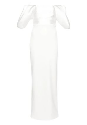 Solace London Sian off-shoulder gown - Neutrals