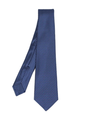 Kiton patterned tie - Blue