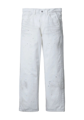 Neighborhood splatter-effect pants - White