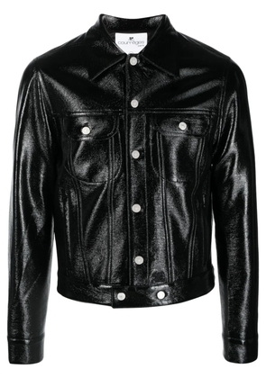 Courrèges faux-leather button-up jacket - Black
