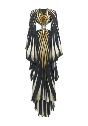 Roberto Cavalli striped maxi dress - Gold