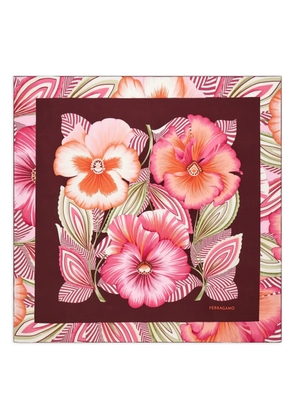Ferragamo Brezza-print silk scarf - Pink