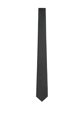 Giorgio Armani micro-dot silk tie - Black