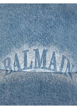 Balmain Denim Cap - Blue