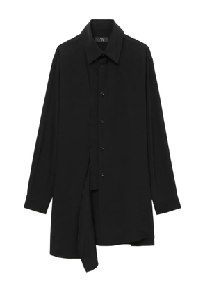 Y's asymmetric buttoned shirt - Black
