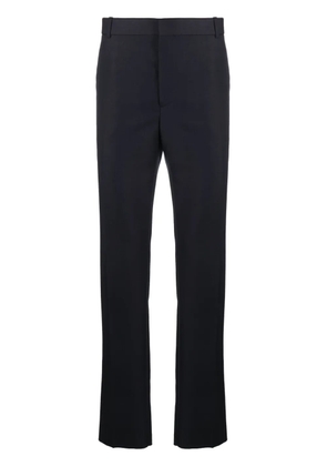 Alexander McQueen wool-blend straight-leg trousers - Blue