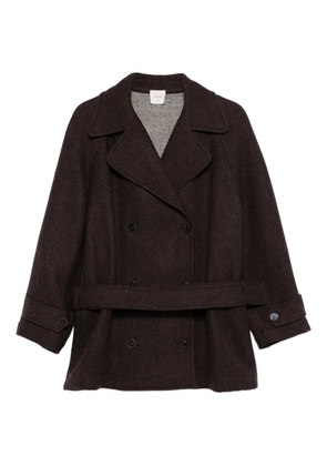 Alysi belted double-breasted coat - Brown