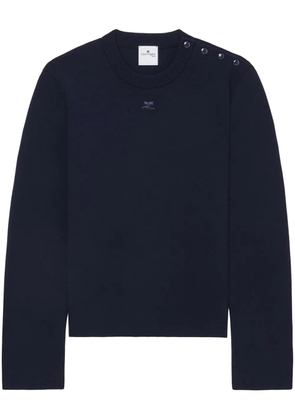 Courrèges shoulder snaps sweater - Blue