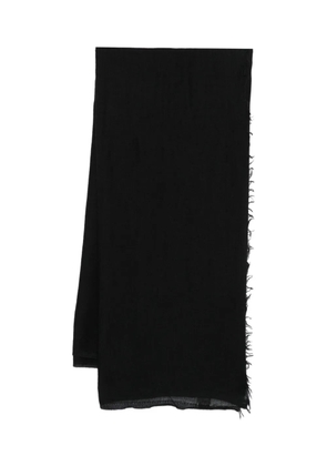 Destin frayed wool scarf - Black
