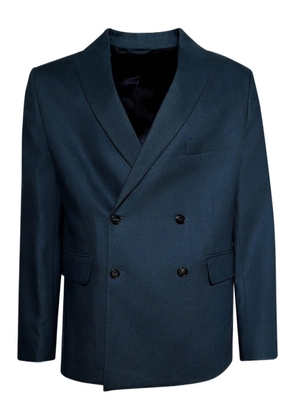BODE double-breasted linen jacket - Blue
