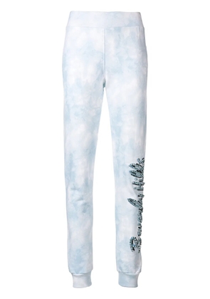 Philipp Plein Beverly Hills crystal embellished track pants - Blue