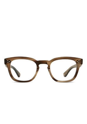 Garrett Leight Regent square-frame glasses - Brown