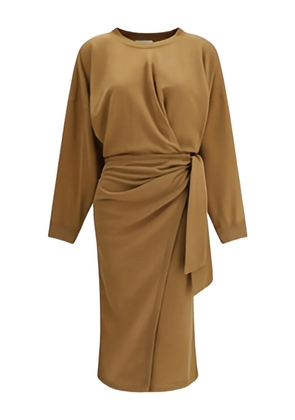 MARANT ÉTOILE Sandrina wrap midi dress - Brown