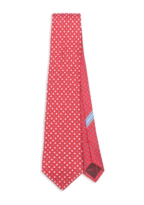 Ferragamo geometric-print silk tie - Red