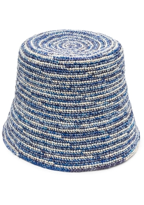 Sensi Studio Lampshade woven bucket hat - Blue