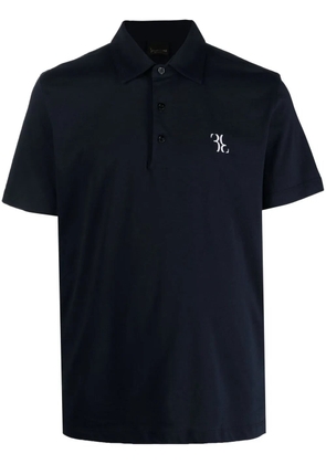 Billionaire logo-print cotton polo shirt - Blue
